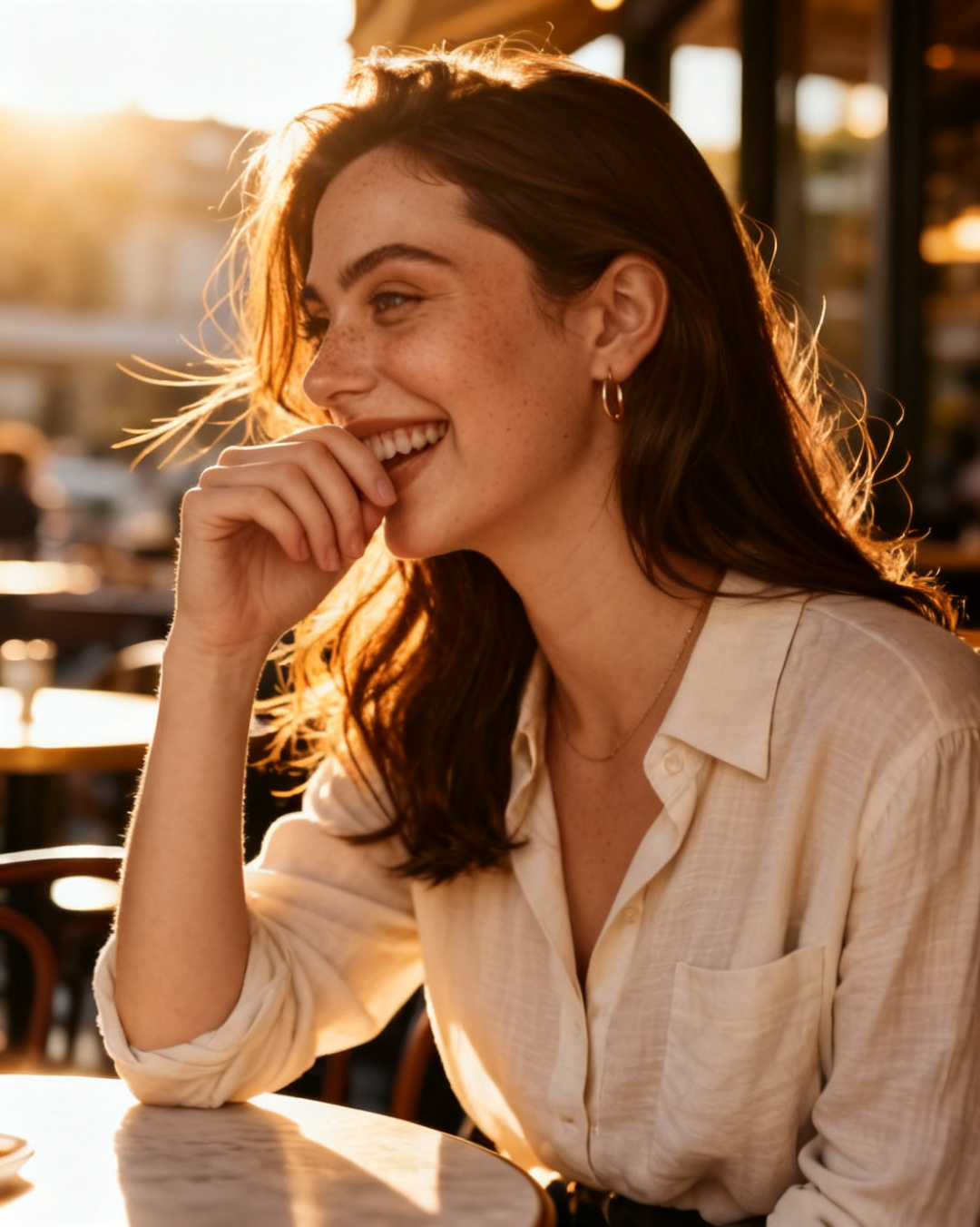 At the café